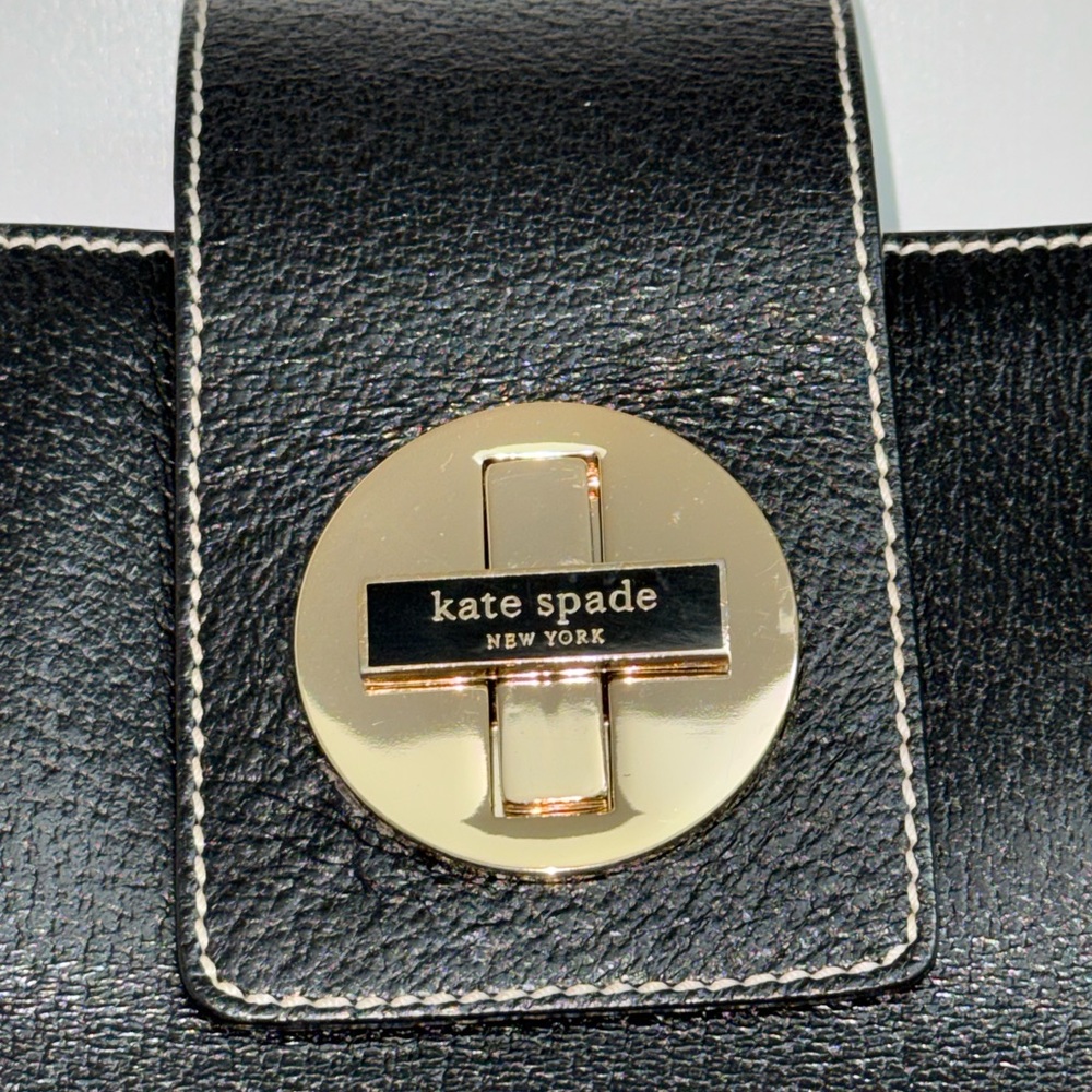 Kate Spade “Baylor” Merrywood Shoulder Bag in Black Pebbled Leather - Picture 2 of 13
